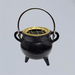Incense burner small witch's cauldron made of cast iron