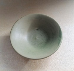 Ceramic incense bowl green