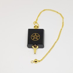 Pendulum of onyx with pentagram