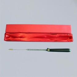 One-handed dowsing rod, tensor with coil spring
