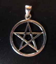 Silver pendant Pentagram