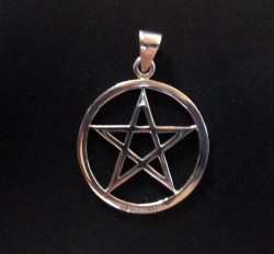 Silver pendant Pentagram
