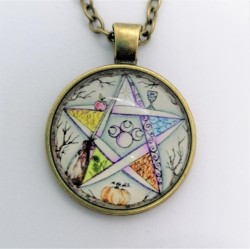 Wicca pentagram pendant