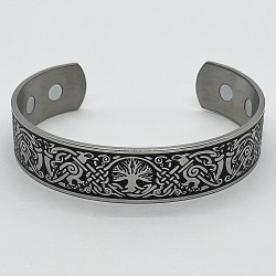 Stainless steel bangle Tree of Life Celtic