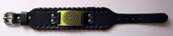 Leather bracelet Viking compass, Aegishjalmur Symbol for protection