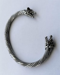 Bracelet viking oath ring with Fenris wolves