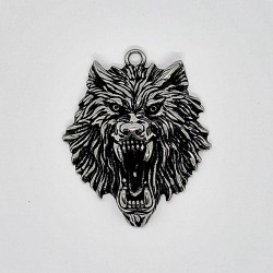 Pendentif Fenriswolf (tête de loup) en acier inoxydable