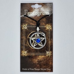 Pewter Pendant snake pentagram