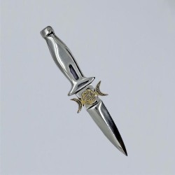 Athame Triple Moon with Pentagram