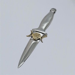 Athame Triple Moon with Pentagram