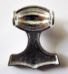 Anhänger Thors Hammer groß, versilbert