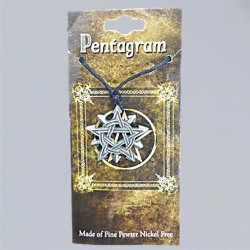 Pewter pendant chaos star pentagram