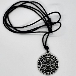 Anhänger Wikinger Kompass mit Aegishjalmur Symbol für Schutz