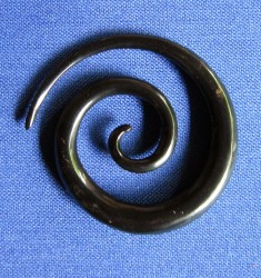 Earring spiral of horn