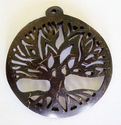 Tree of life pendant of coconut