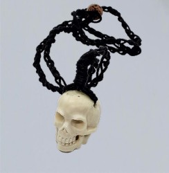 Skull necklace made of bone