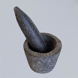 Mortar rustic with pestle