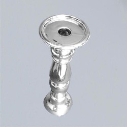 Candle holder large, made of ceramic, chrome-plated