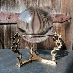 Glass Ball Holder from Brass