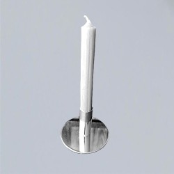 Candle holder simple chrome-plated metal