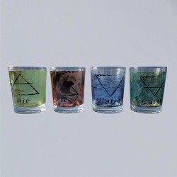 Bicchieri da Tealight, set di 4 elementi impermeabile
