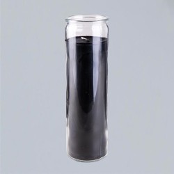 Bougie teintée dans la masse dans un verre, couleur: noir UE = 12 pièce