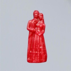 Figure candle, wedding candle red, large