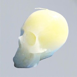 Vela figura, vela de la calavera blanco