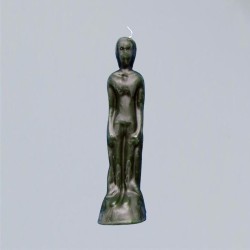 Vela figura hombre verde