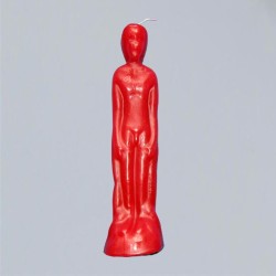 Figure candle man red