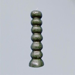 Figure candle, 7 knob candle green