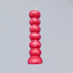 Vela figura, vela de 7 botones rojo