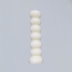 Figure candle, 7 knob candle white