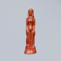Figure candle woman brown