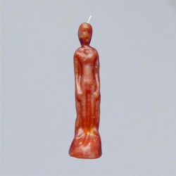 Vela figura hombre marrón