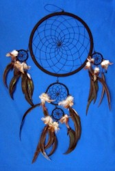 Dreamcatcher, fivefold, large Brown