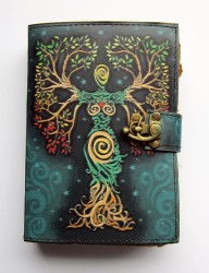 Book of Shadows / Witches' Book Goddess in Tree intertwined