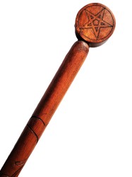 Bâton avec pentagramme et veine de lierre