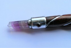Magic wand made of rosewood with amethyst