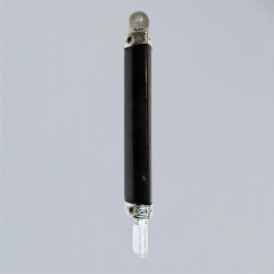 Magic wand of black tourmaline with rock crystal and granite