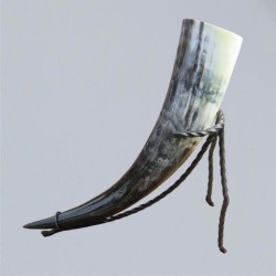 Drinking horn holder made of wrought iron
