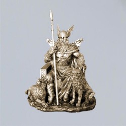 Odin Wotan figure of polyresin bronzed