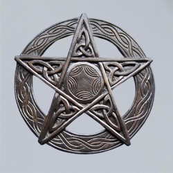 Pentagram, carved, large