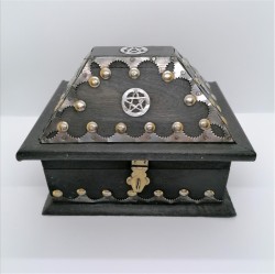Boîte à pentagramme au look antique, USA Salem Box
