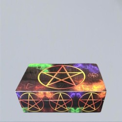 Box with pentagram, colorful