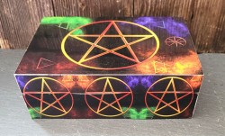 Box with pentagram, colorful