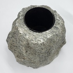Granite stone candle holder