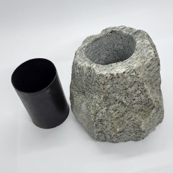Portavelas de piedra de granito