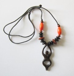 Goddess necklace of wood