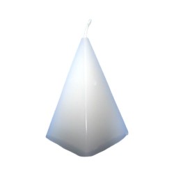 Bougie en forme de pyramide, blanc, pour le bien-être